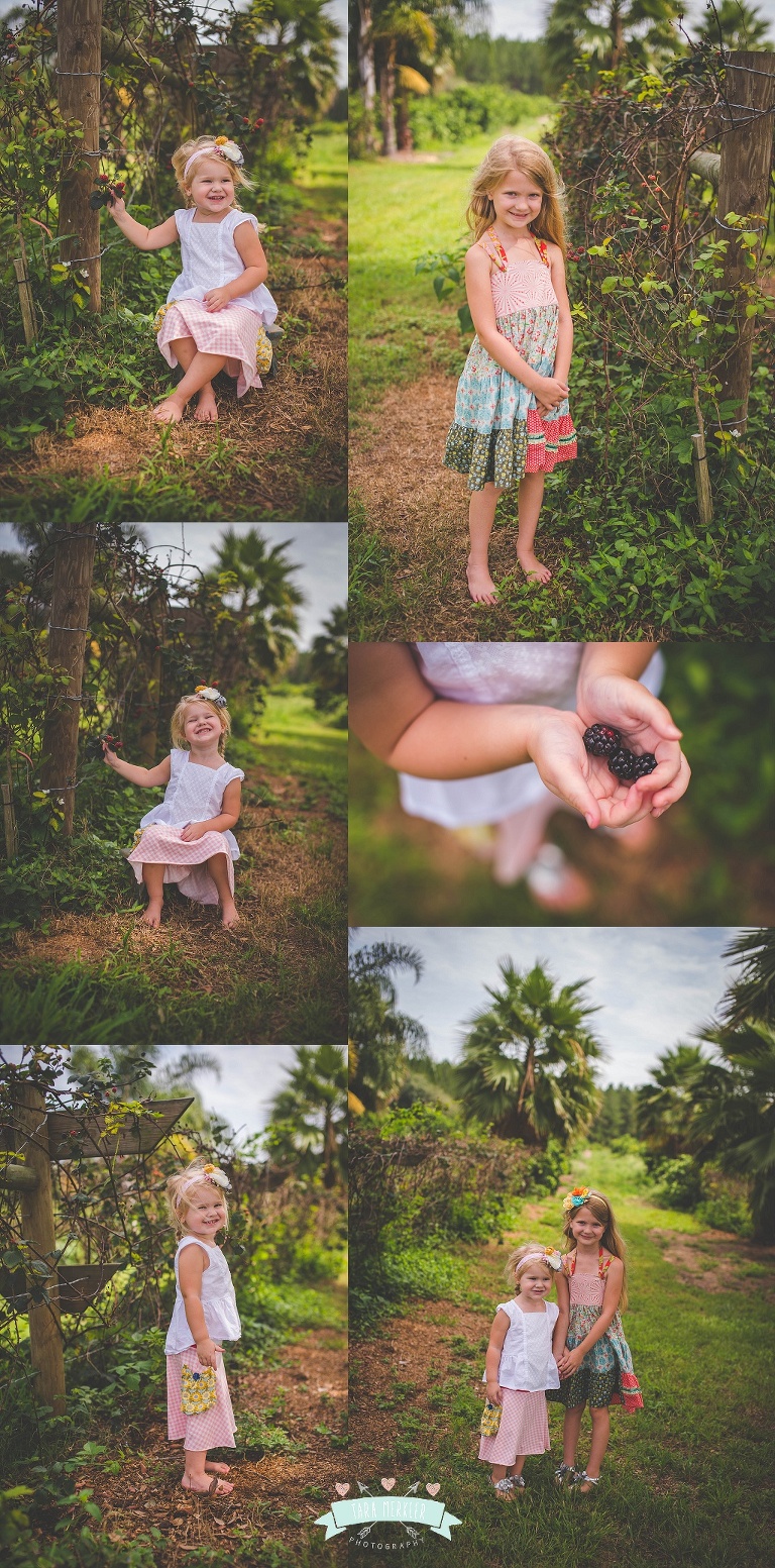 Tara Merkler Photography Orlando, Florida Children's Photography Merkler Girls Blackberry Patch June 2014_0007.jpg