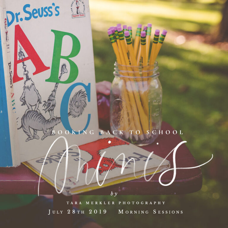 Back to School mini sessions for 2019 by Tara Merkler Photography, a Central Florida, Lake Mary, Orlando, Sanford, Florida children's photographer