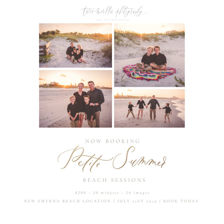 Summer 2019 beach mini sessions by Tara Merkler Photography a Central Florida family photographer